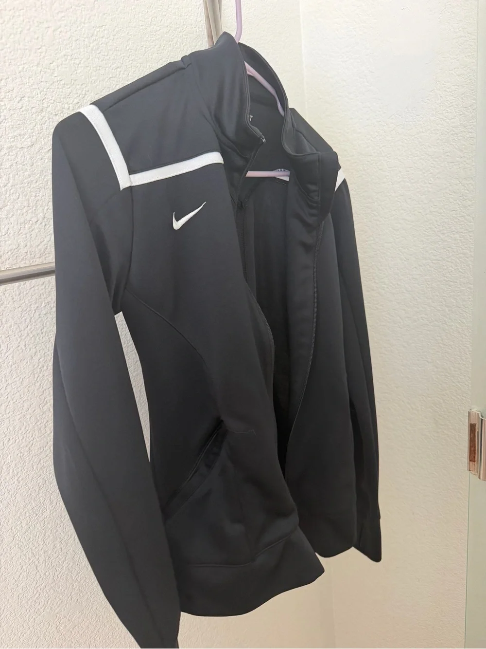 Nike Black Performance Jacket with White Trim
